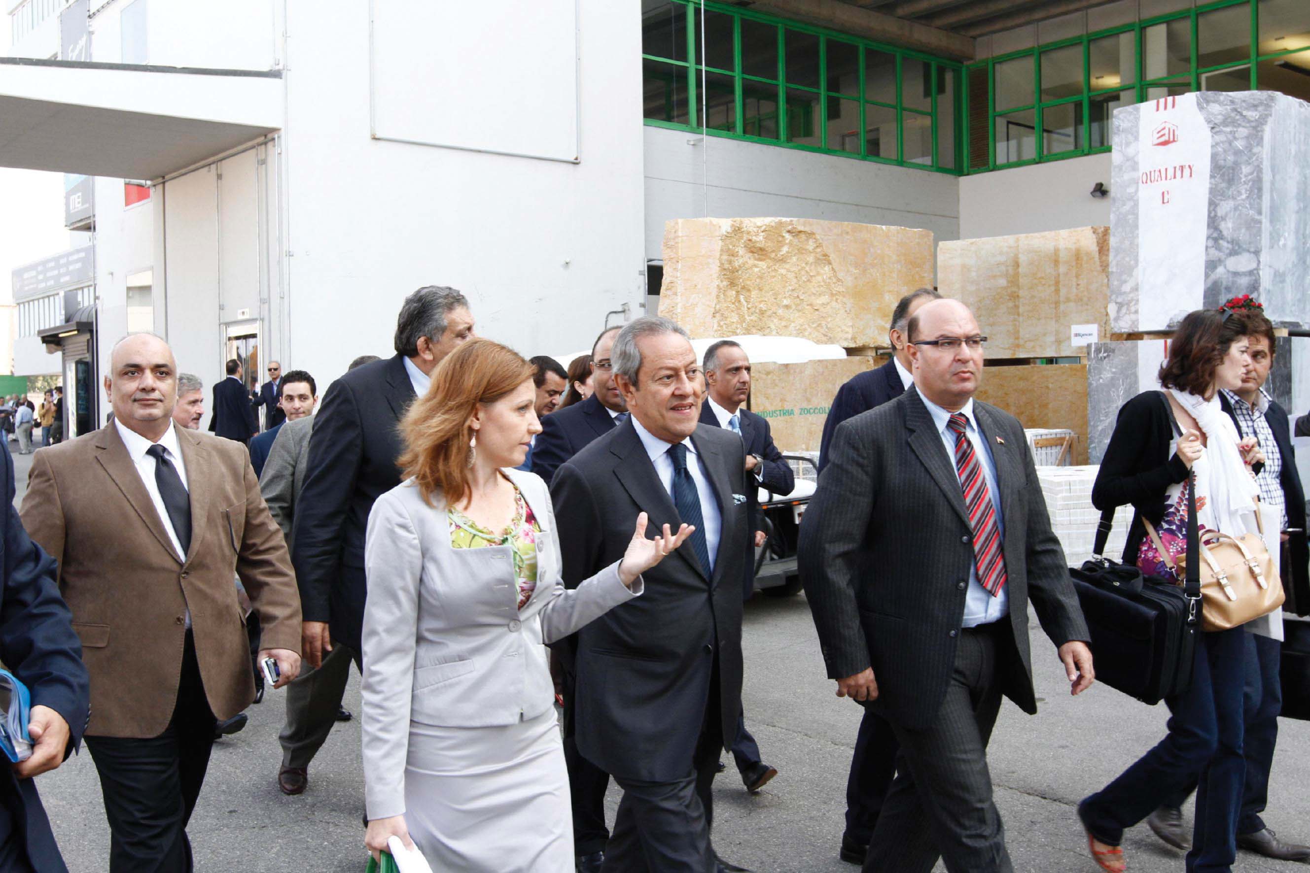 Mounir Fakhry Abdel Nour with Gian Paola Pedretti, Marmomacc 2013