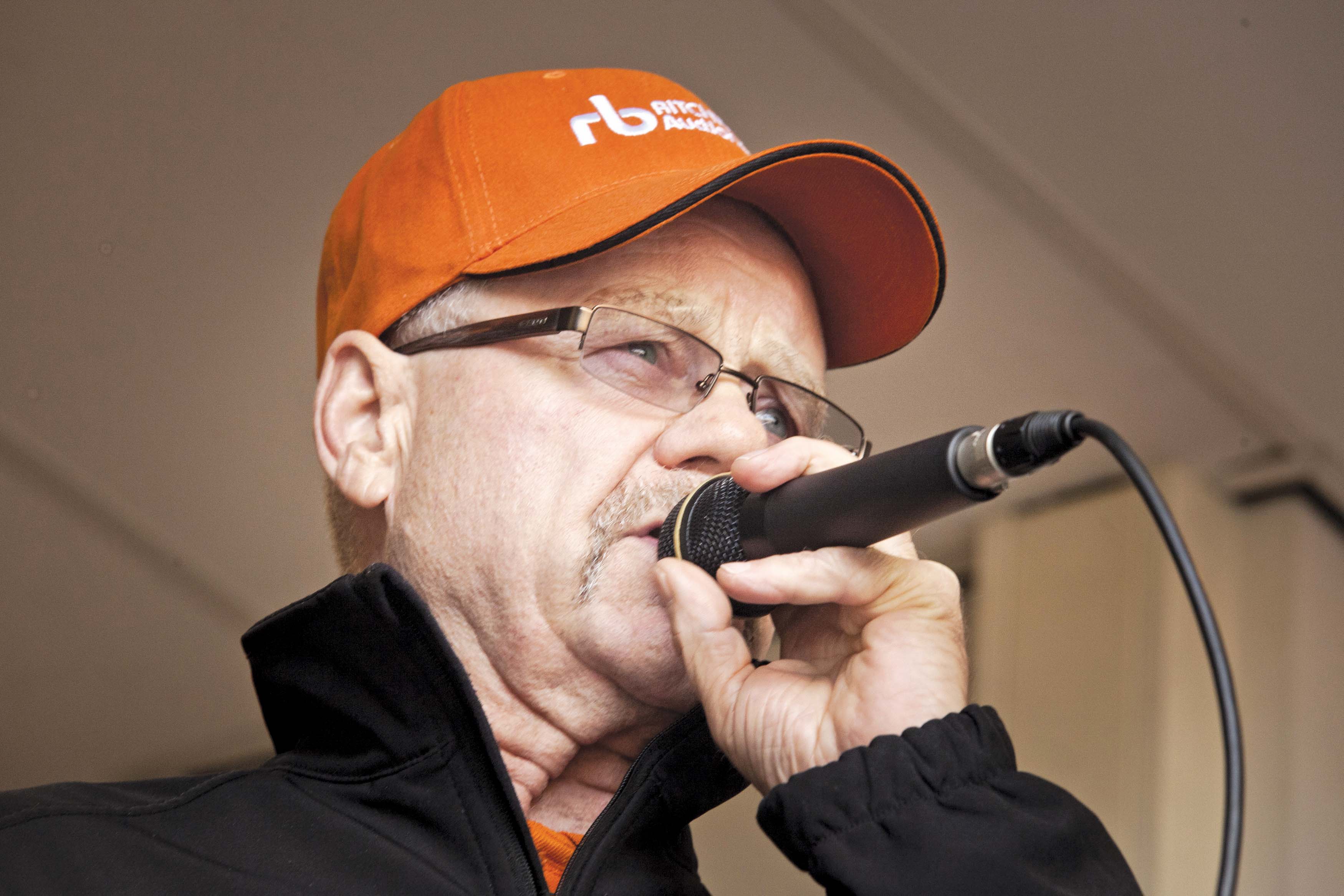 The auctioneer, at a Ritchie Bros sale