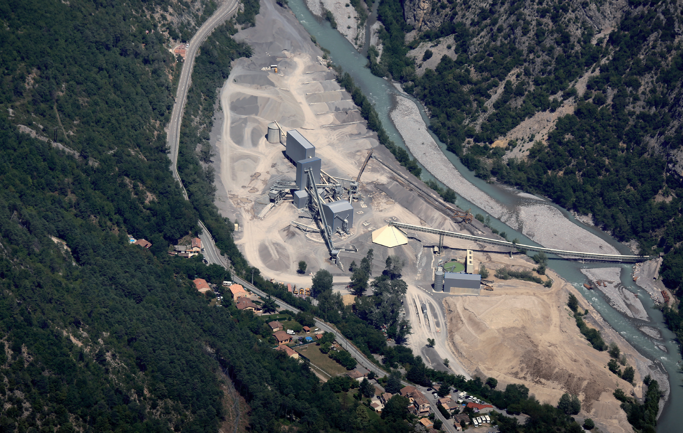 processing plant at the La Courbaisse Quarry, Nice, France