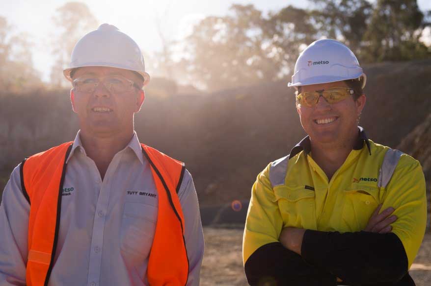 Paul Doran, Tutt Bryant with Greg Clayton, Metso