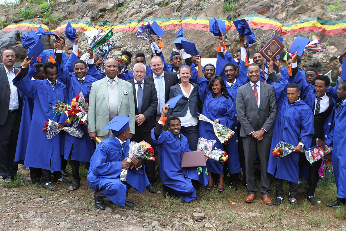 Joy shown by Volvo Ethiopia vocational training school graduates