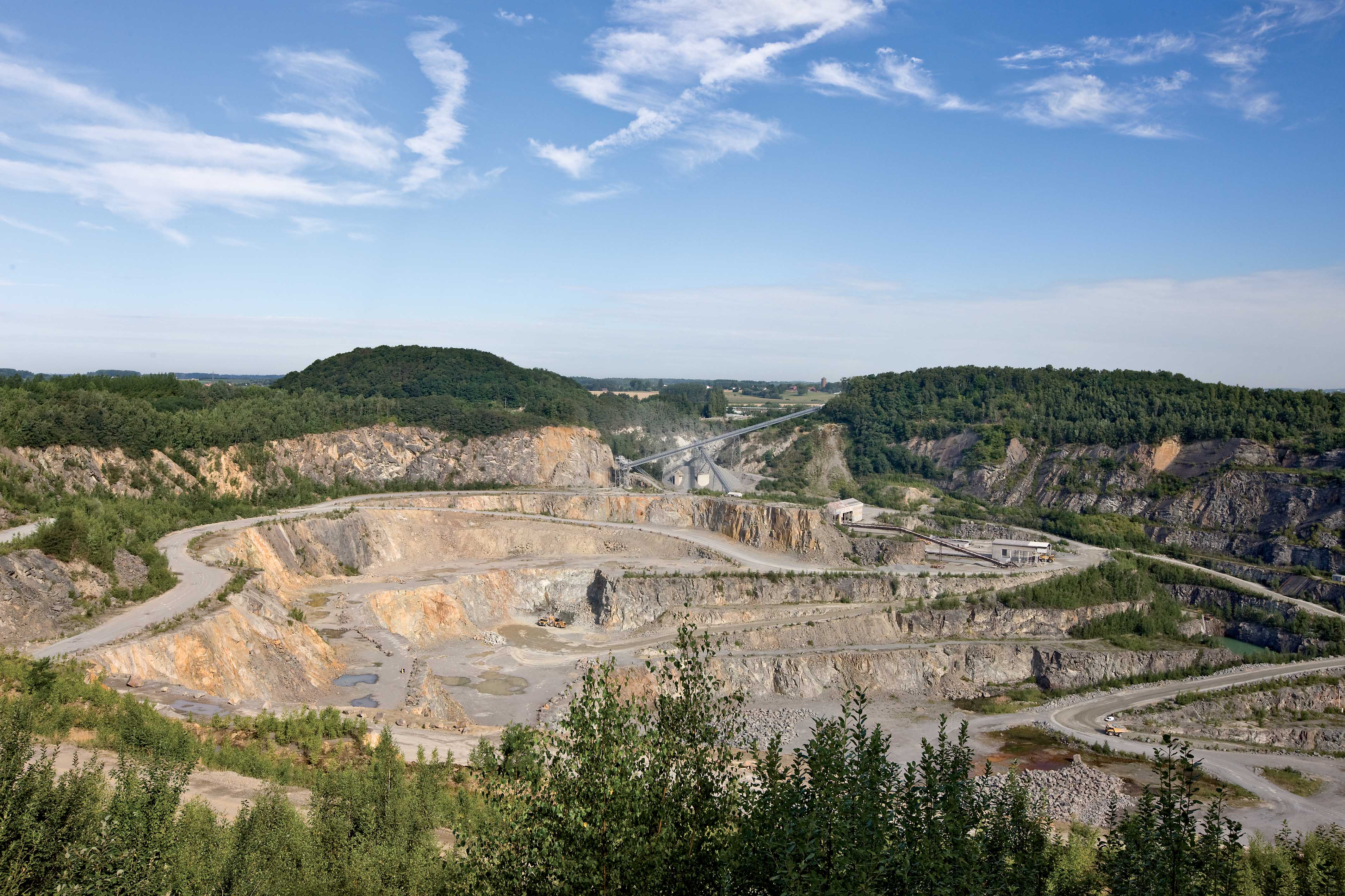 Quenast aggregates quarry near Brussels, Belgium