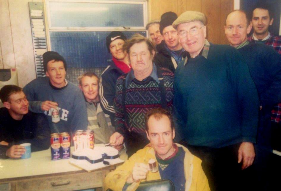 Arthur McCoy with Blackhill Quarry colleagues 