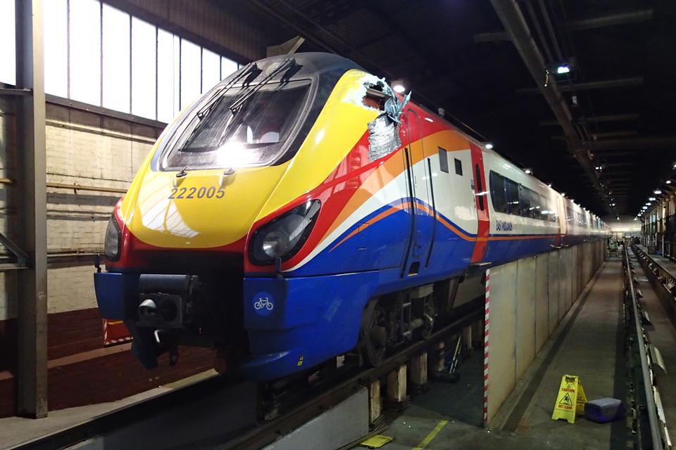 East Midlands Trains passenger train involved in the collision