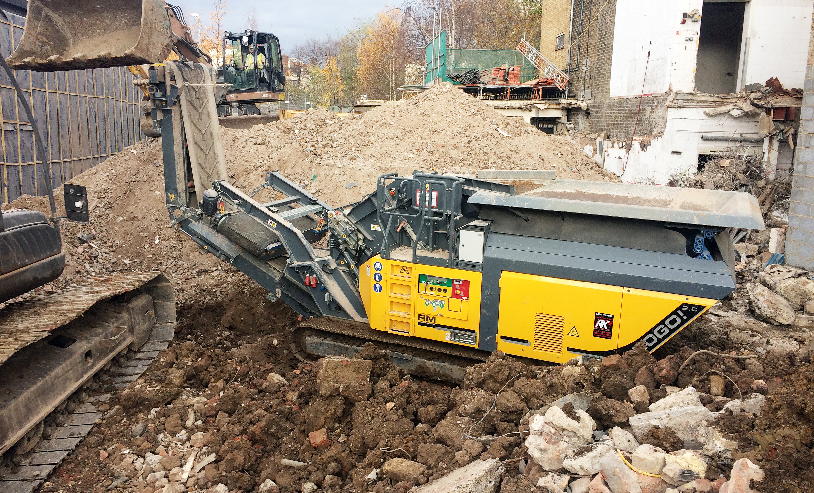 The RM 70GO!_2.0 mobile impact crusher on the Camden jobsite.jpg