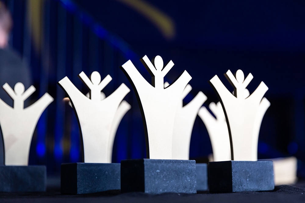 The UEPG Sustainable Development Awards 2019 trophies