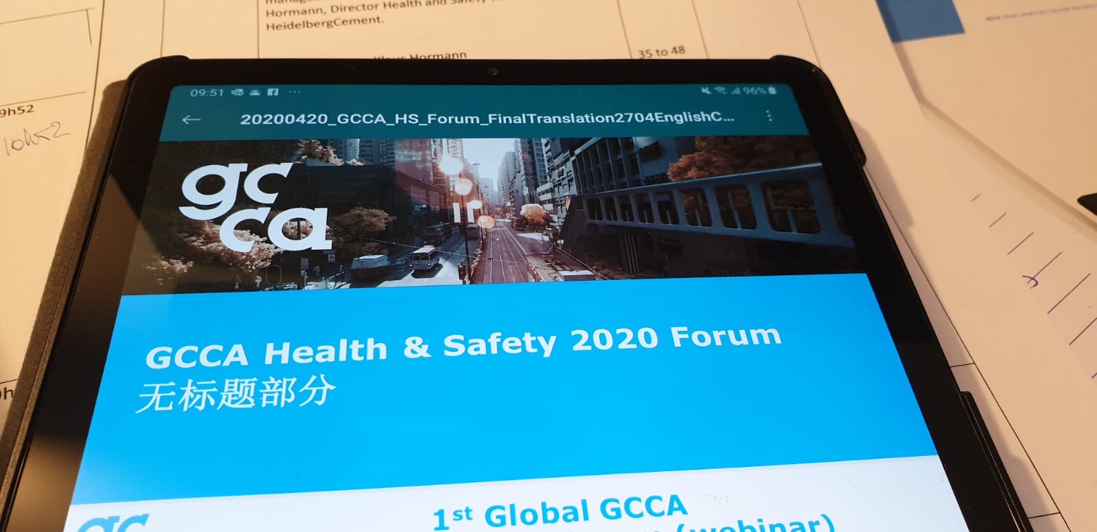 GCCA World Safety & Health Day