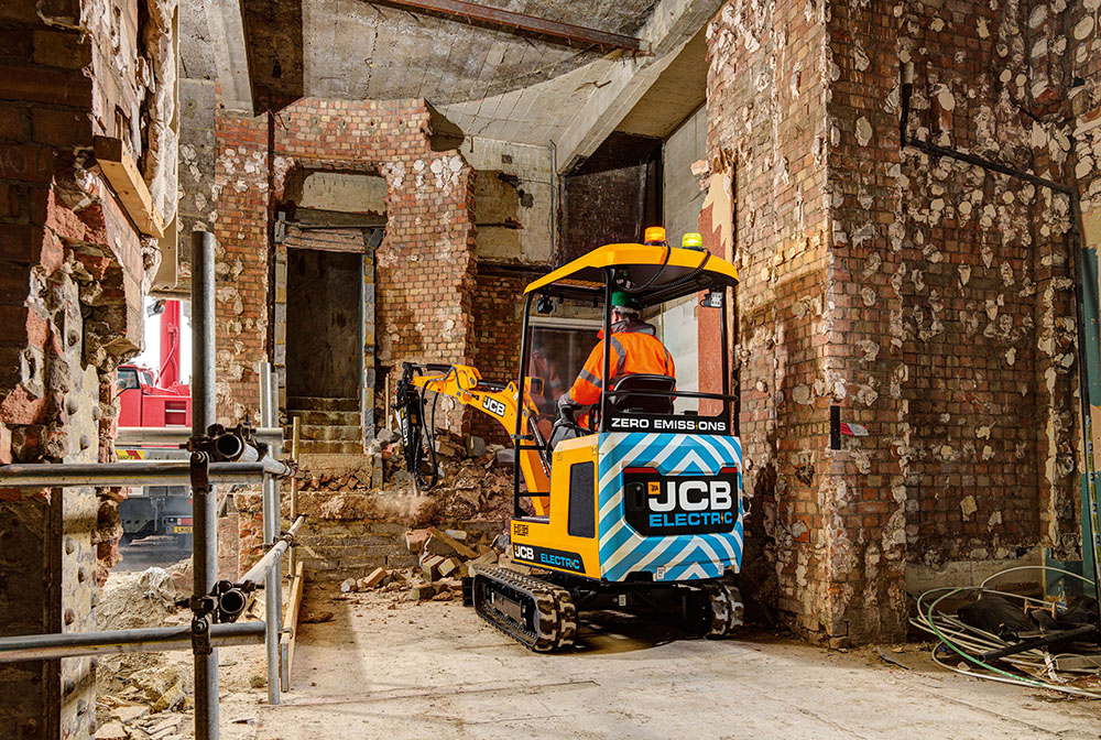 JCB electric mini excavator