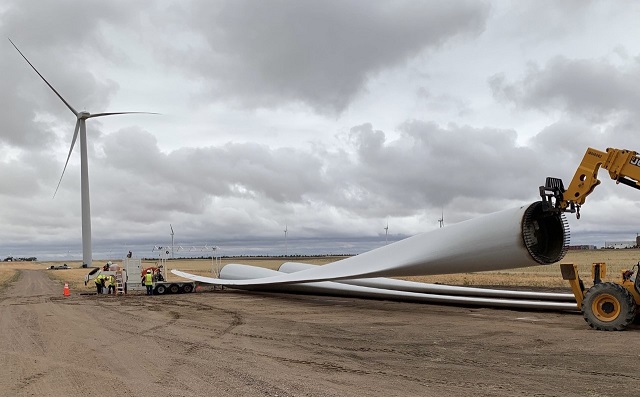 GE Blades will be shredded at VNA's processing facility in Missouri and used as a replacement for coal, sand and clay at cement manufacturing facilities (Credit VNA)