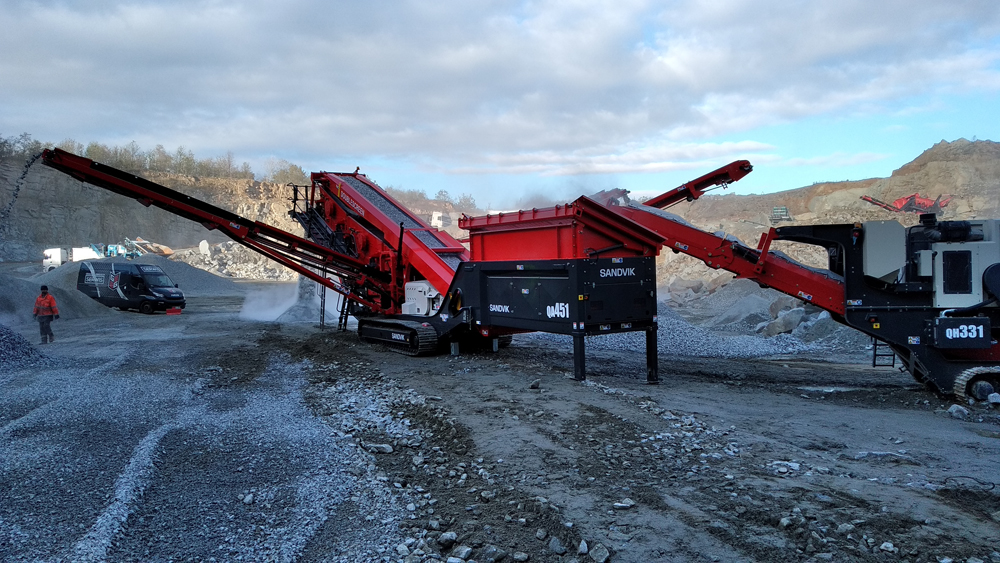 The Sandvik QA451 triple-deck Doublescreen at VWV’s at Strzegom quarry