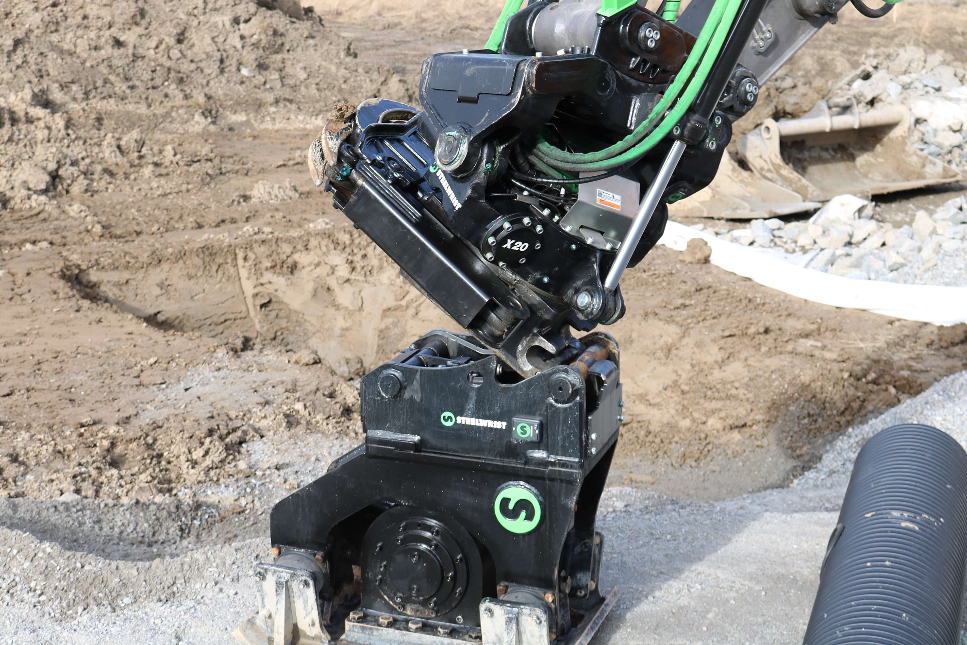 A Steelwrist X20 tiltrotator