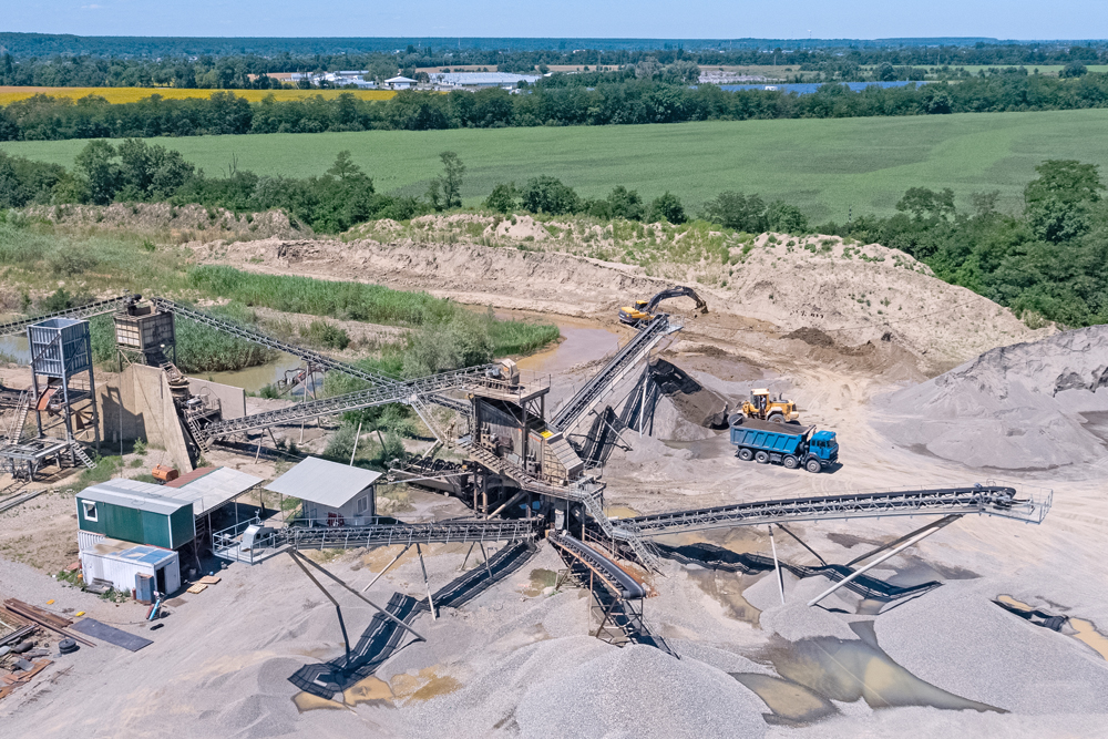 The Maykopskaya Nerudnaya Kompania aggregates production site near the city of Maykop in southern Russia