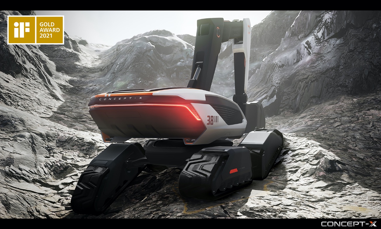 The Doosan Infracore Concept-X unmanned excavator