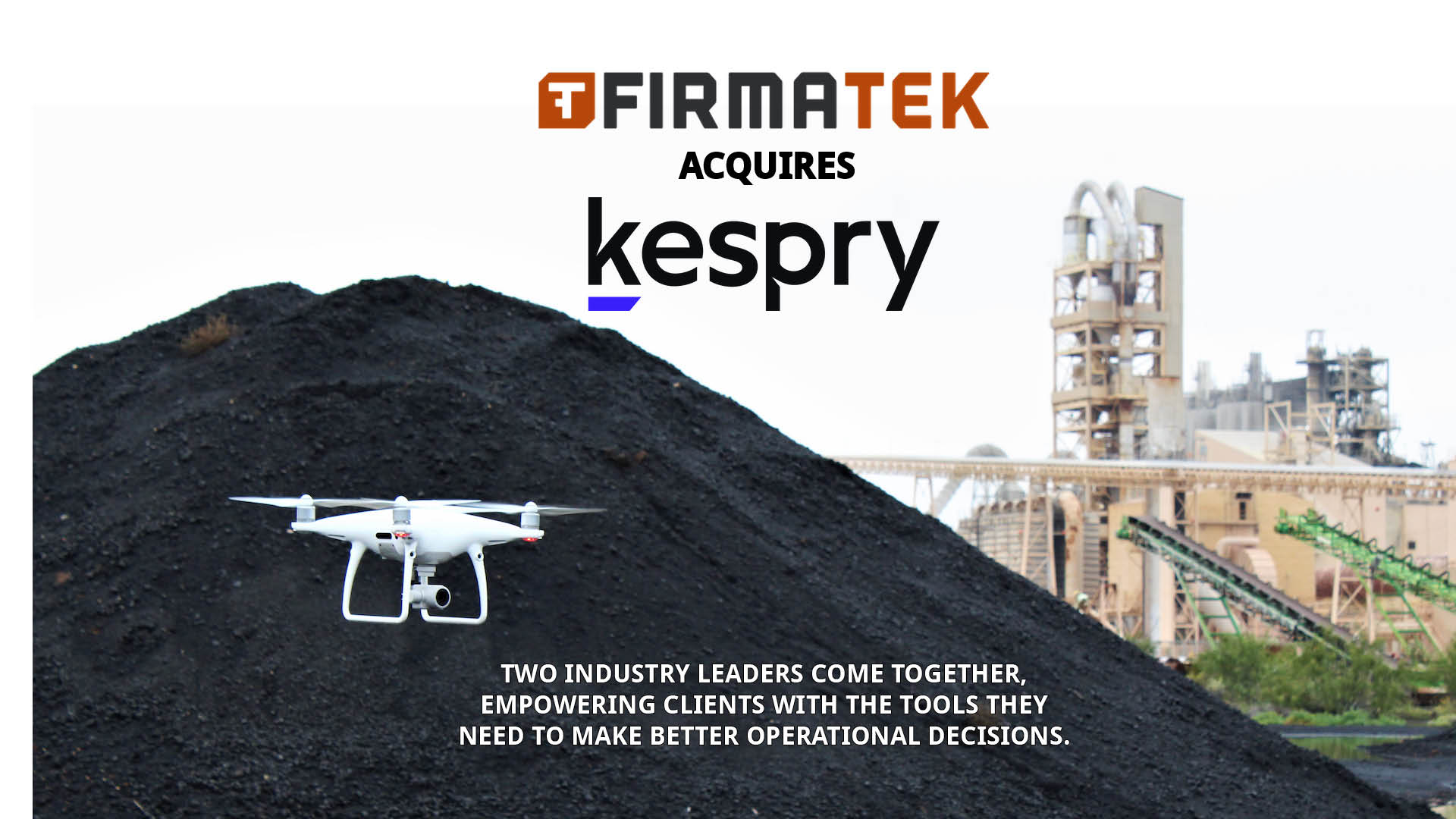 Firmatek Kespry drone-based aerial intelligence solution aggregates mining SaaS platform