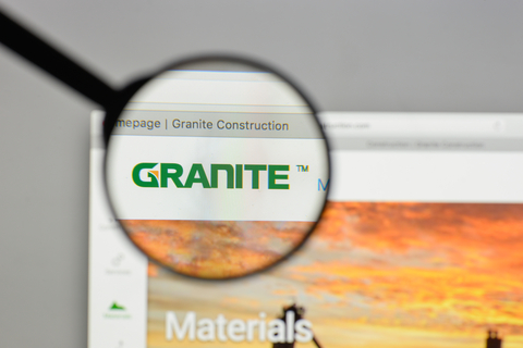 Granite third quarter results materials revenue Committed and awarded projects