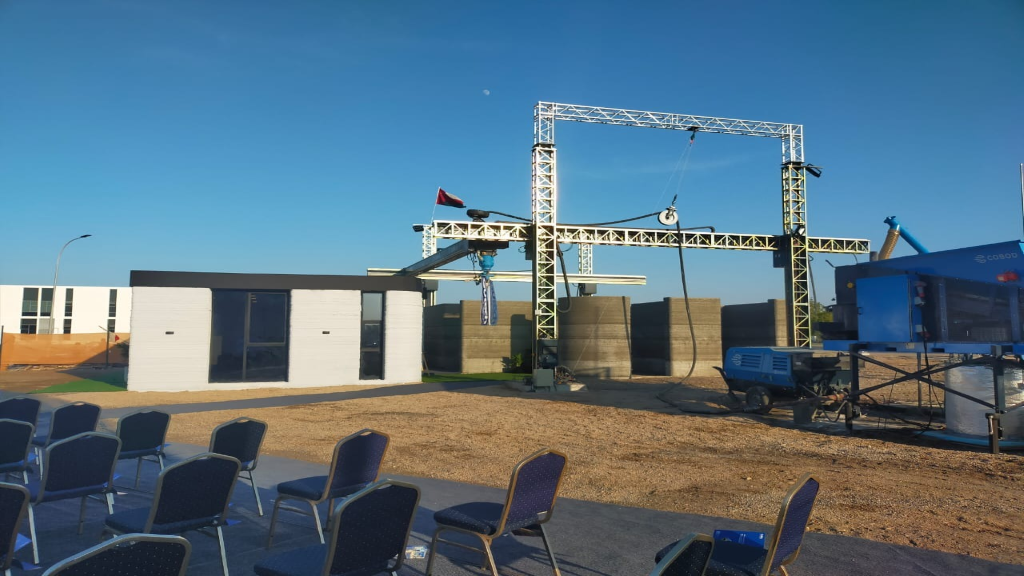 The 3D printed building is part of a social housing project in Oman's capital Muscat