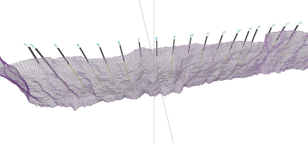 High-resolution drone photogrammetry model processed in Expertir to create highly accurate 3D face profiles