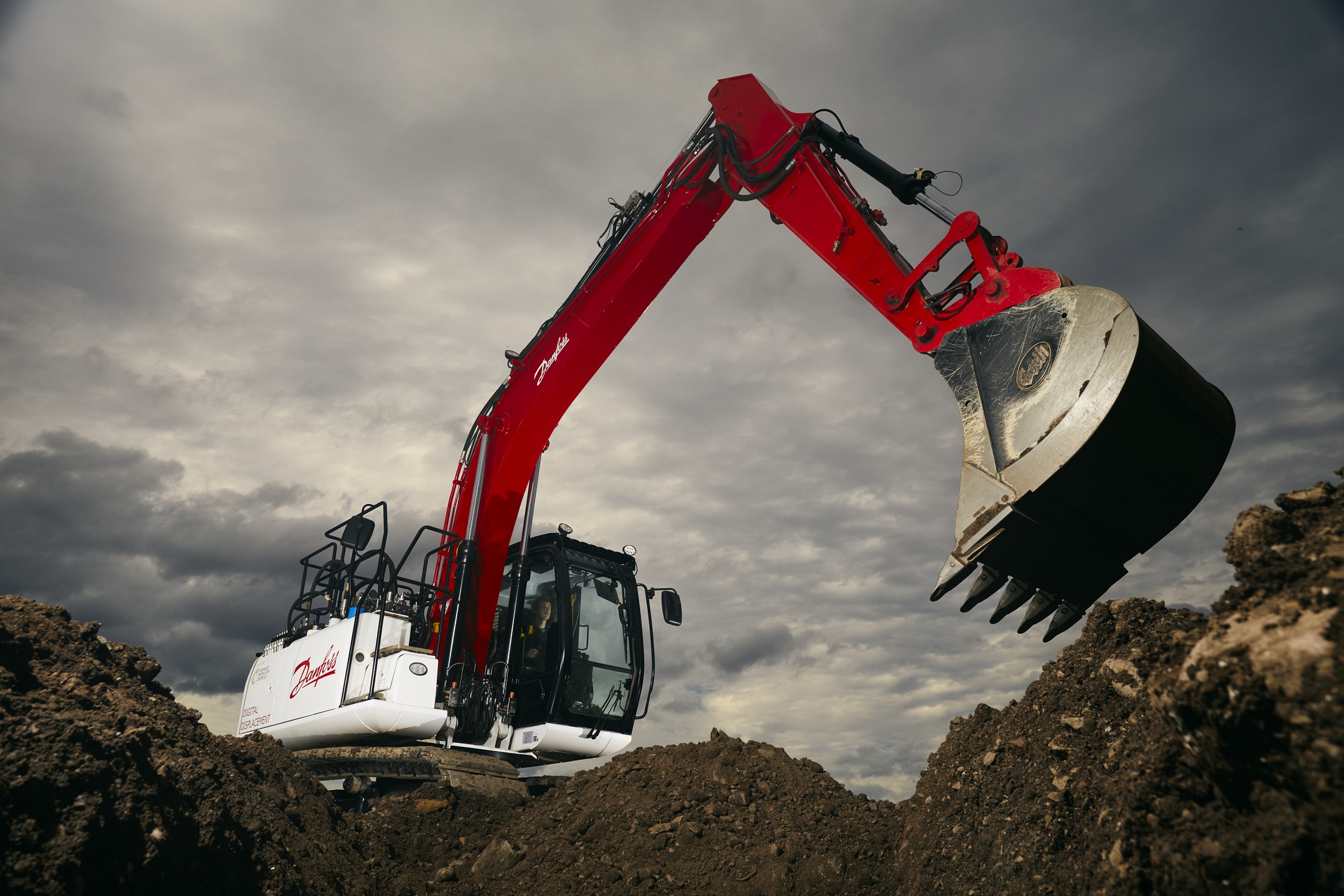 Danfoss says its technology can enable the use of smaller and cheaper batteries with excavators