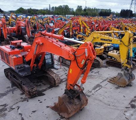 Equipment on offer at the Leeds sale included 20-tonne excavators and backhoe loaders