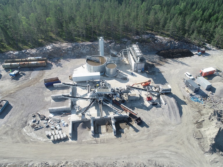 Terex Washing Systems full 'Feeder to Filterpress' solution for excavation and C&D waste at a location in Sweden