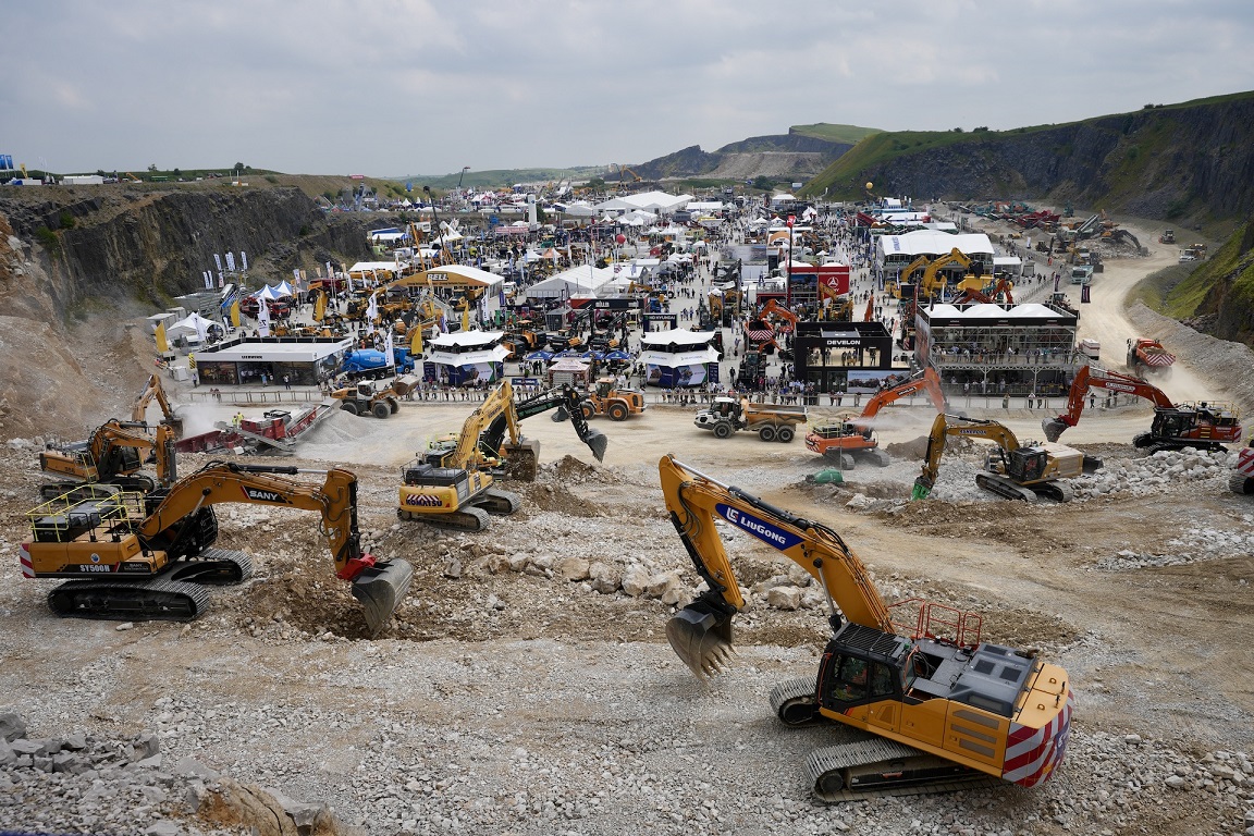 A view of Hillhead 2024 from the quarry face viewing platform