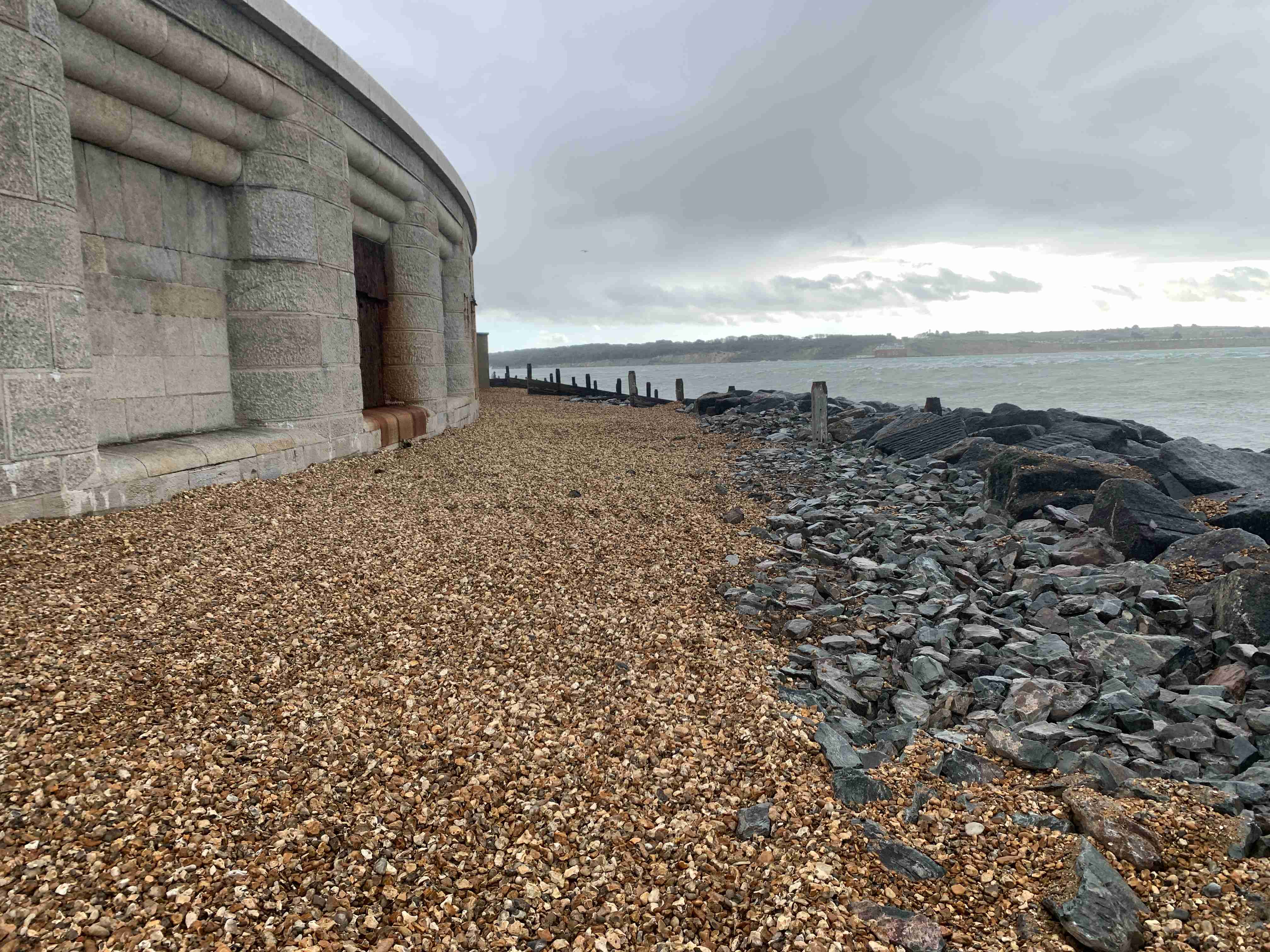 Aggregate Industries supplied 1,000 tonnes of its Armourstone product from its Bardon Hill quarry to protect historic Hurst Castle. Image: Aggregate Industries