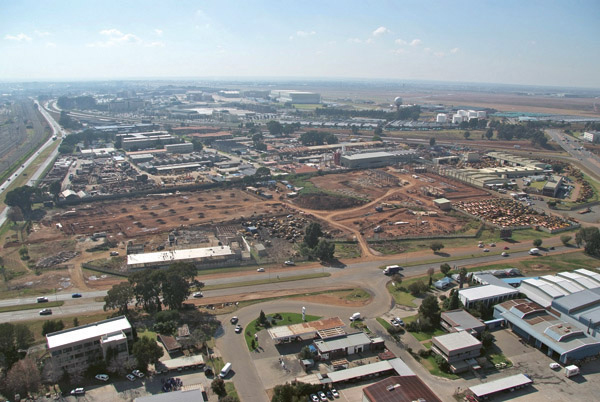 Aerial view of Bell plant South Africa 