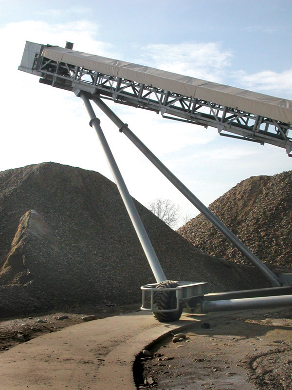 quarry aggregate piles