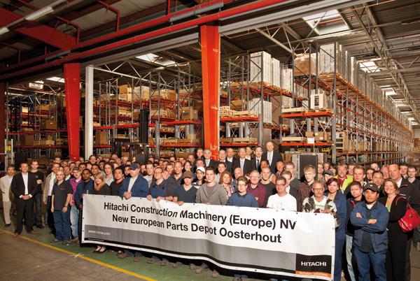 Hitachi has officially opened its new European parts depot group photograph