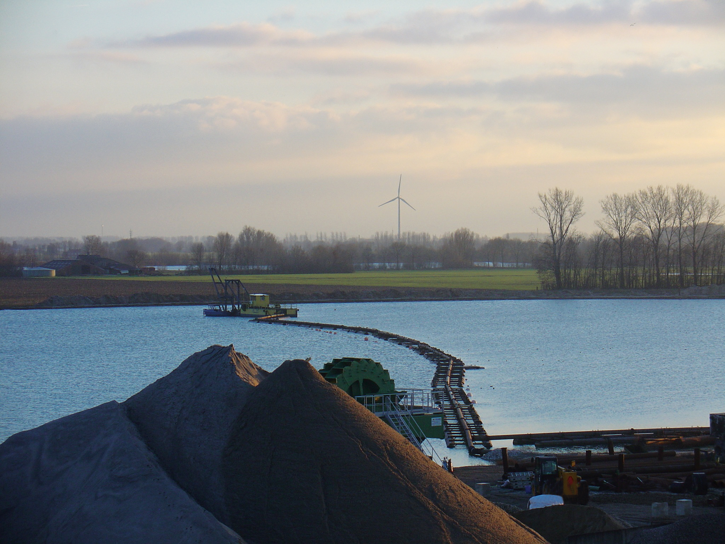 Dredging in a Dutch river