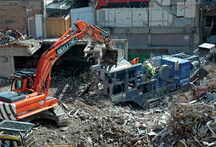 crusher being loaded