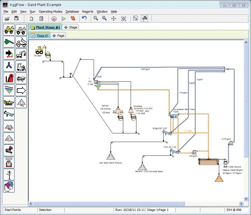 AggFlow aggregate plant simulation program