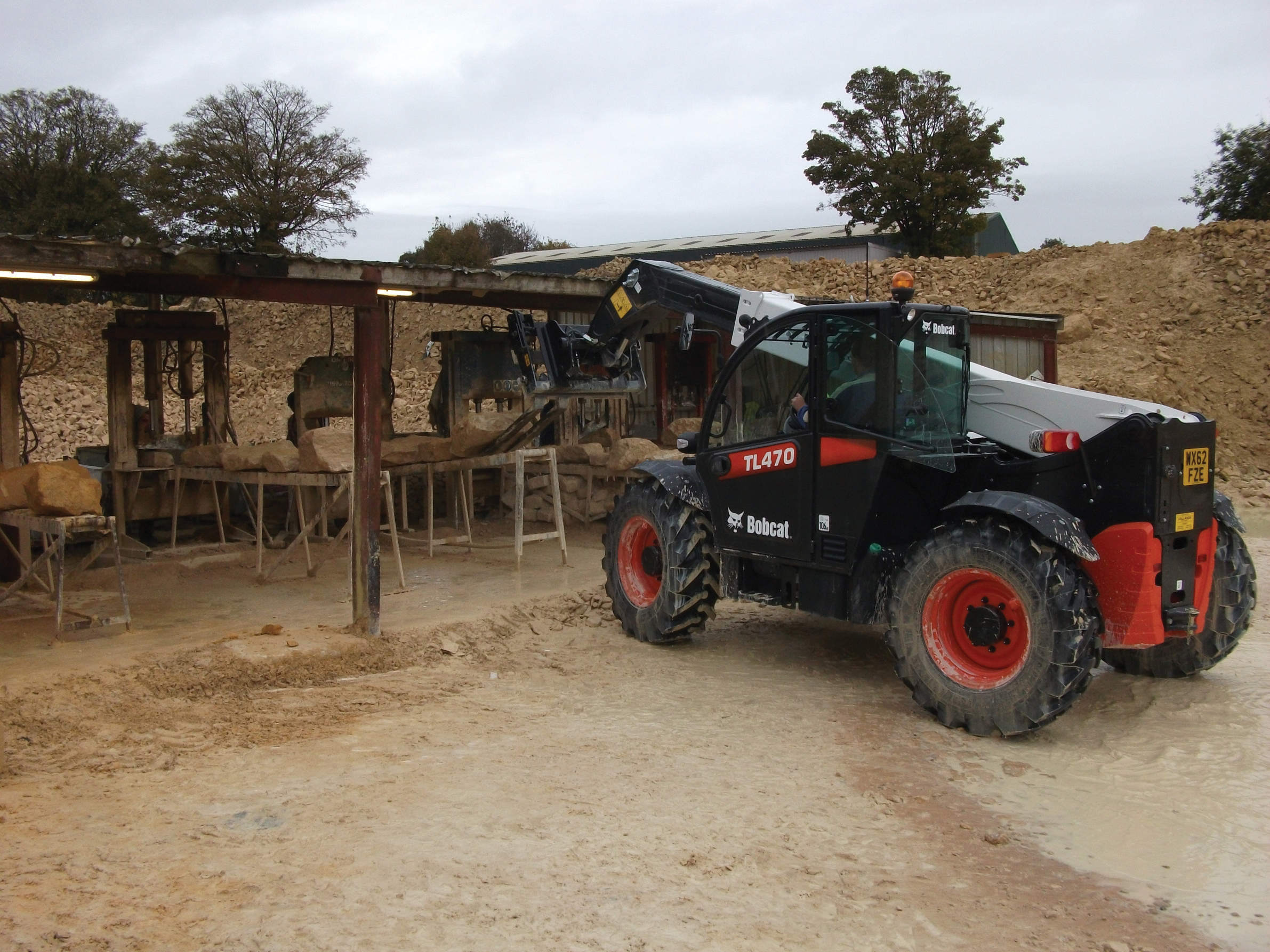 new telehandler at Farmington Natural Stone