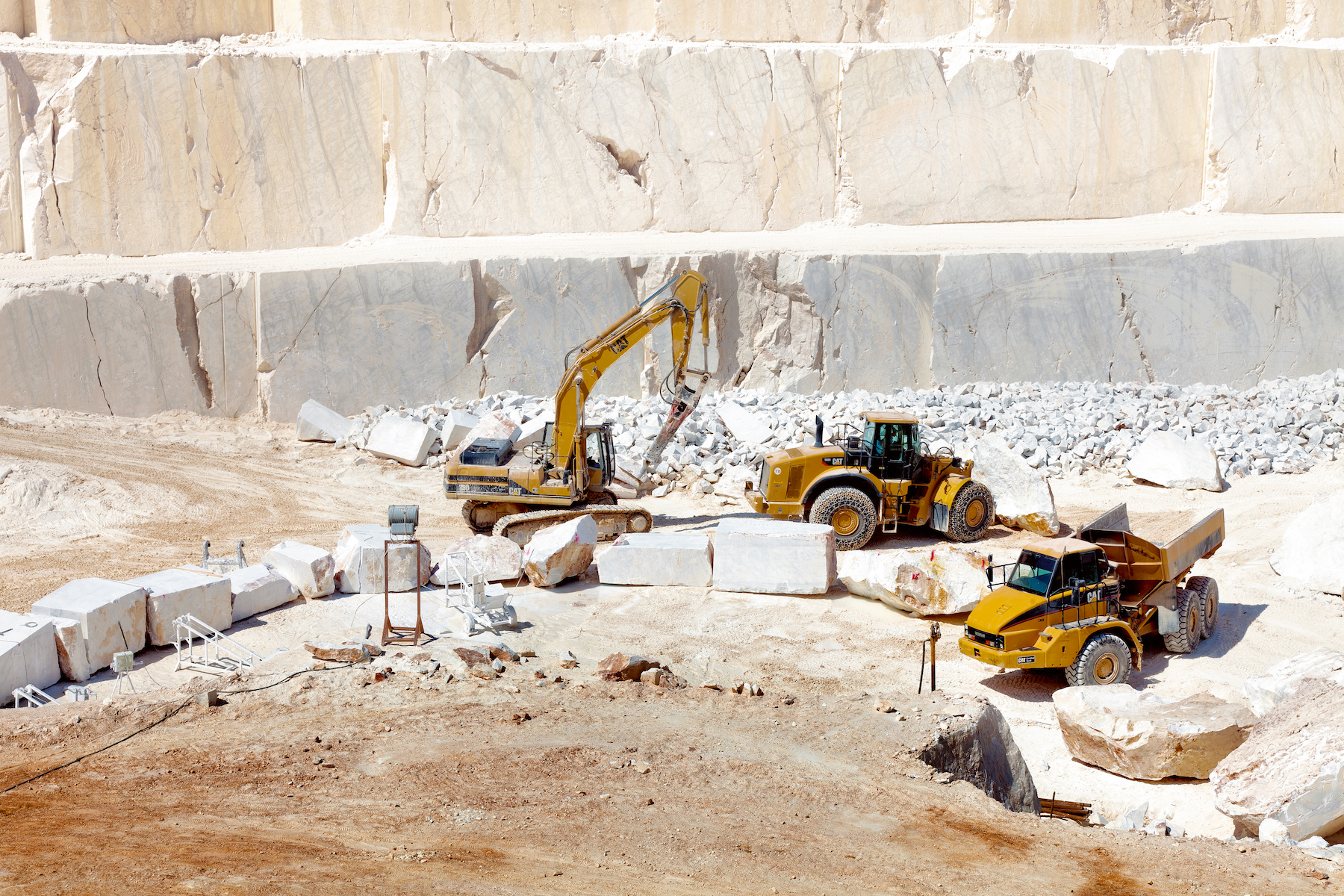 Marble being extracted at Ermas Mermer’s Yatagan quarries