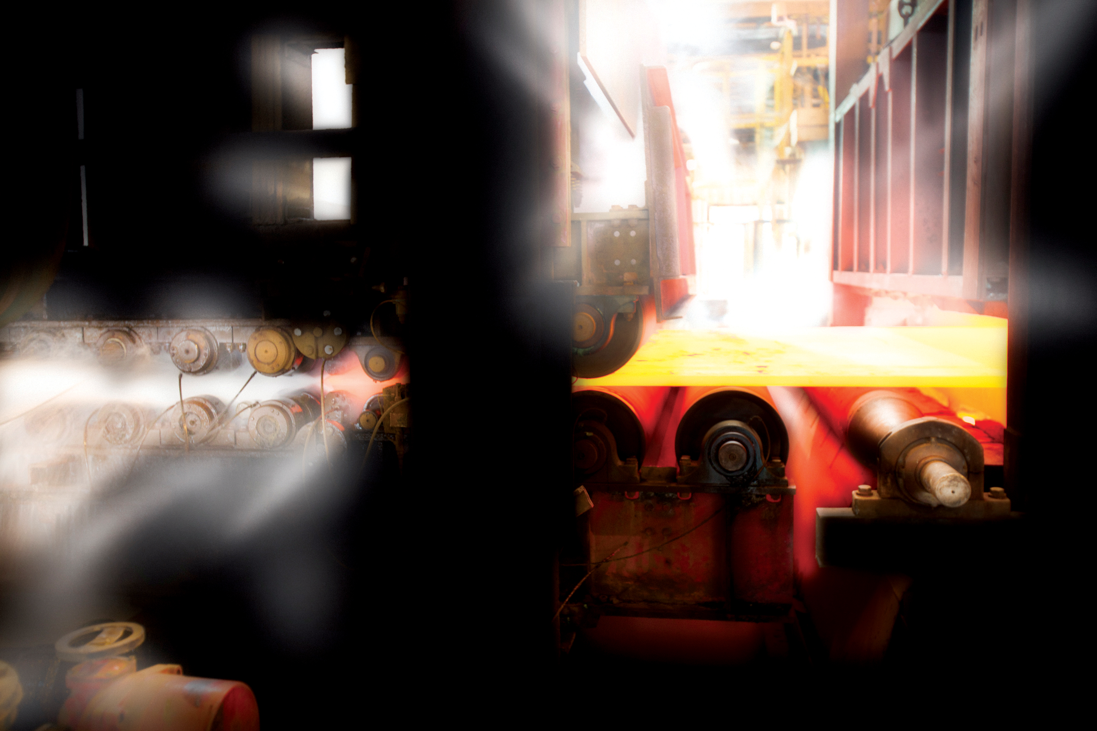 quenching process taking place at Clydebridge