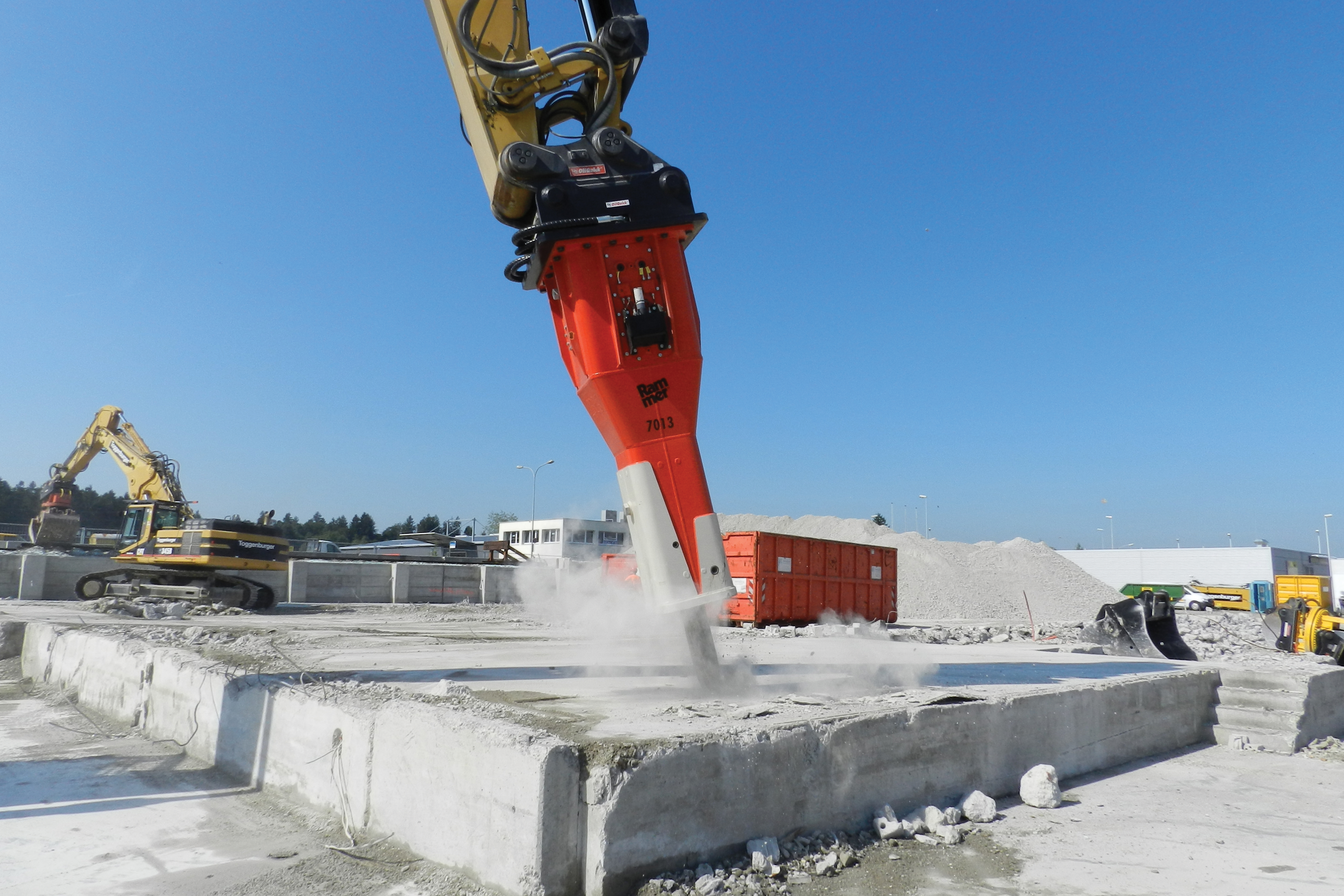 Rammer 7013 used by Toggenburg for demolition project