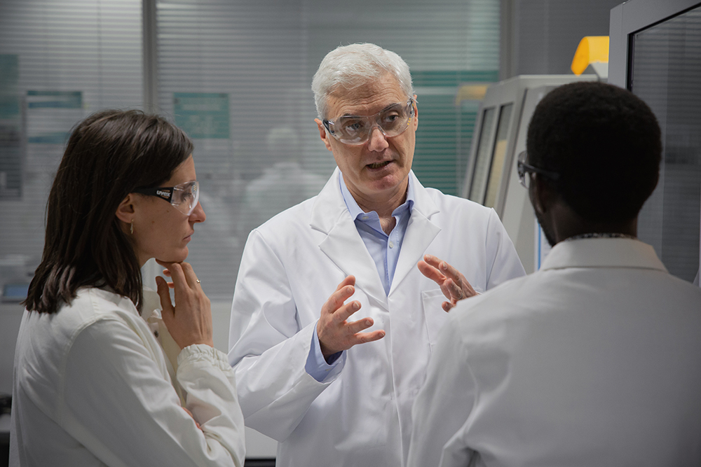 Dr Edelio Bermejo at work at Holcim’s global R&D HQ in Lyon, France. Pic: Holcim