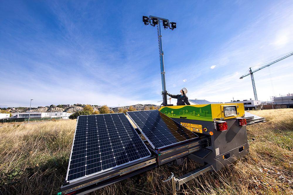 Atlas Copco’s HiLight S2+ solar-powered light tower