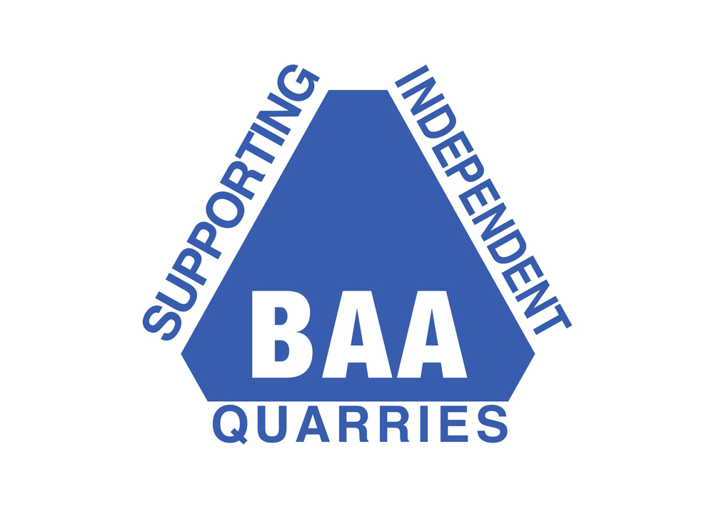 The logo for the British Aggregates Association (BAA)