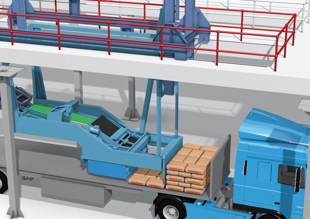 The BEUMER autopac loads the truck fully automatically 