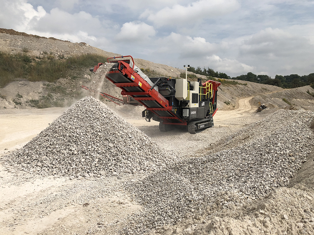 Ben Bennett Jr.’s new Sandvik QJ241 jaw crusher in action