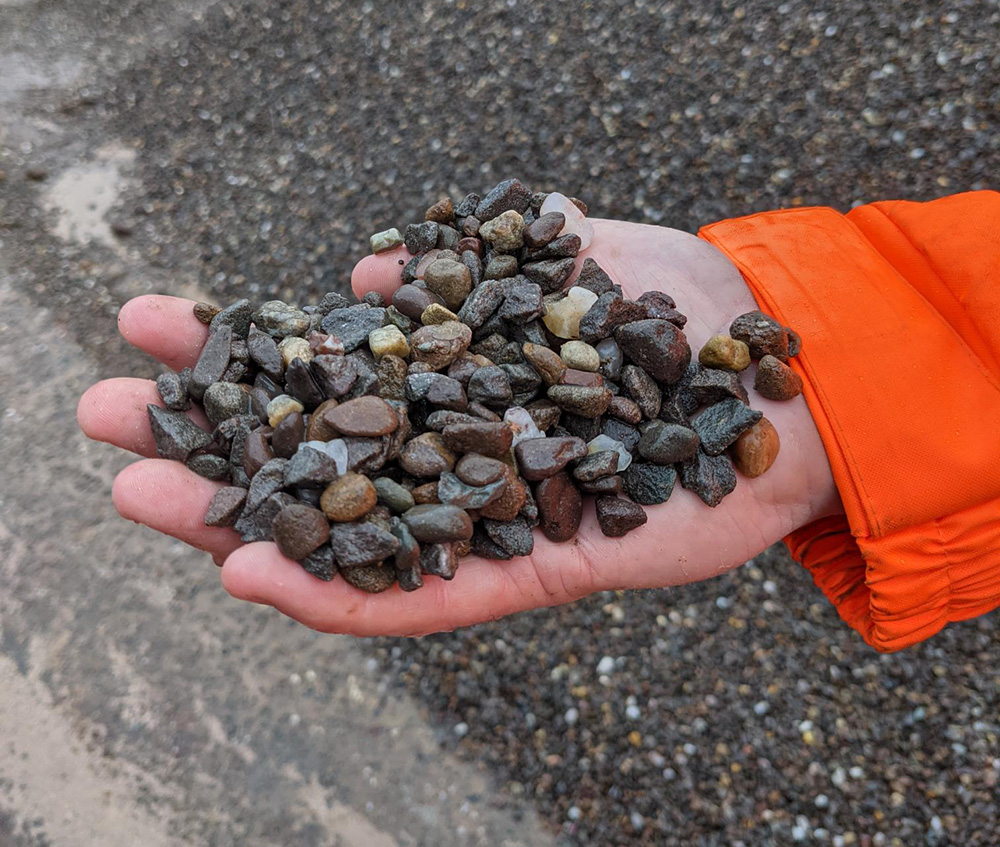 Some of Campbell Contracts’ CDE washing plant processed aggregates