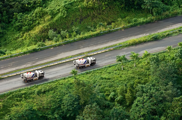 CEMEX trucks on the road