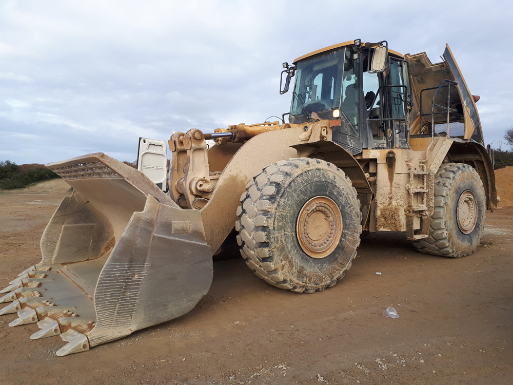 A Cat 988H loader prior