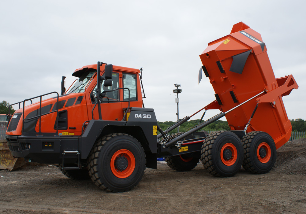 Doosan’s new DA30 hauler has a payload of 28 tonnes