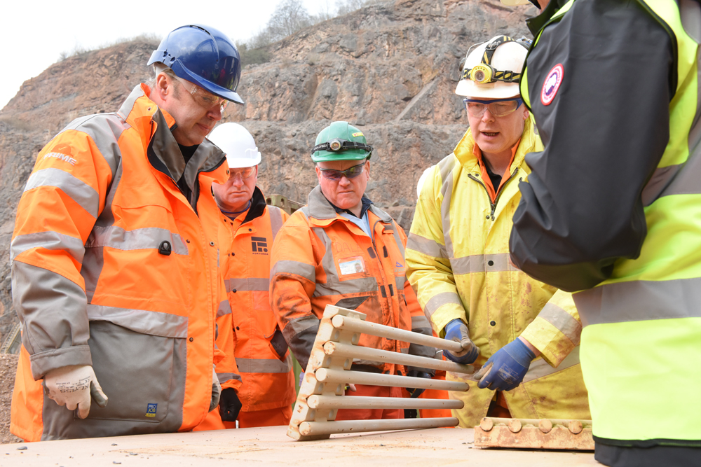 Julian Smallshaw on an IQ study tour with University of Derby C4MP students at Taffs Well Quarry, in Heol Goch, Pentyrch, Wales