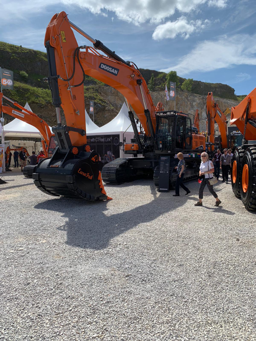 A DX530LC-7 on Doosan's Hillhead 2022 stand