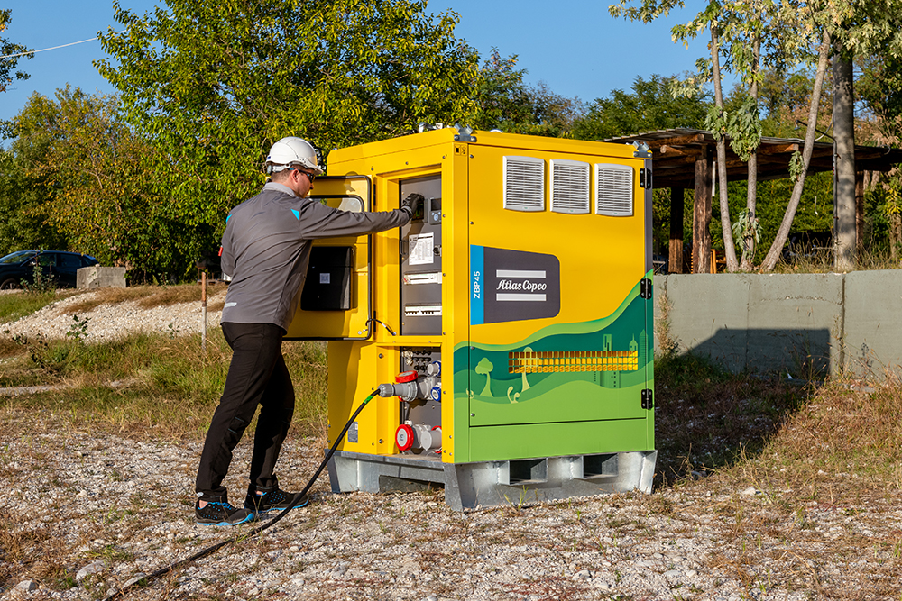 An Atlas Copco energy storage system