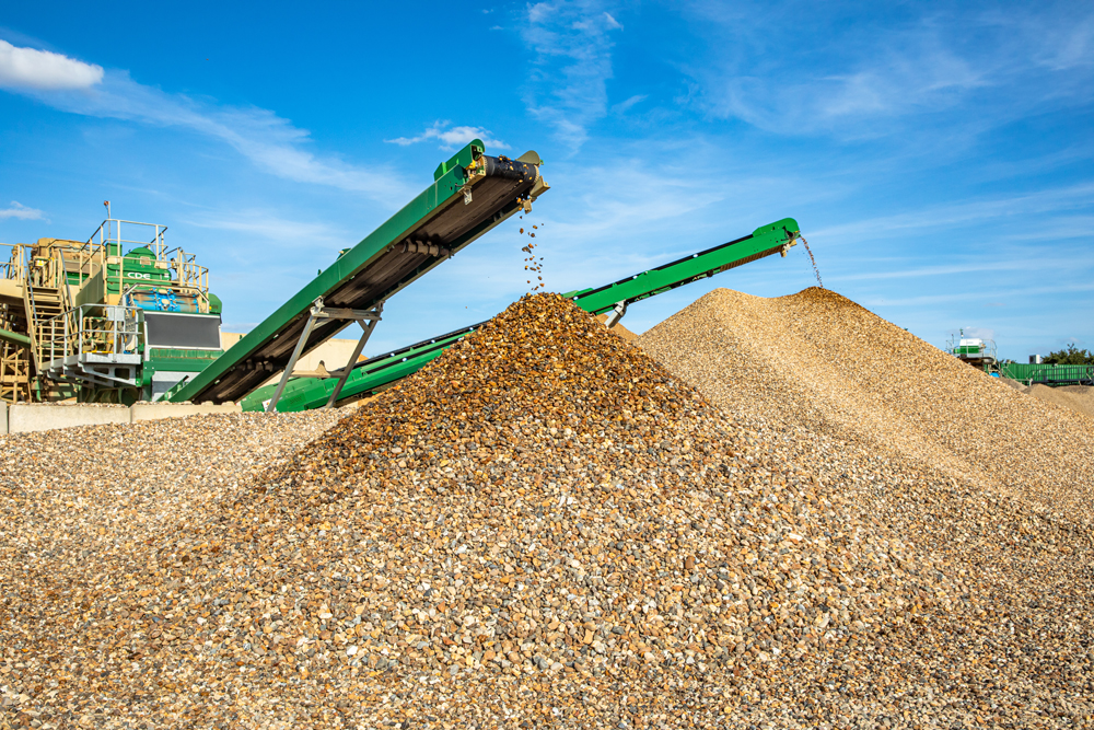 New additions to stockpiled aggregates processed by SRC’s new CDE waste recycling plant