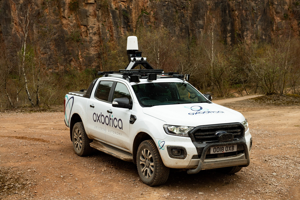 An Oxbotica Ford Ranger vehicle used in the UK quarry pilot